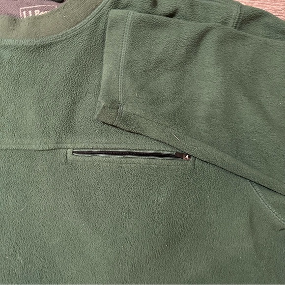 L.L. Bean Mens Size XL Heavy Fleece Blank Green Pullover‎ Sweater - Picture 3 of 6